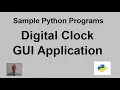 Python Digital Clock tkinter Python GUI Application
