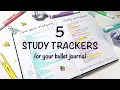 5 bullet journal study tracker ideas and how to use them