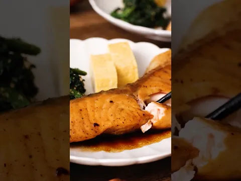 Easy Teriyaki Salmon | Japanese Home Cooking #shorts #japanesefood