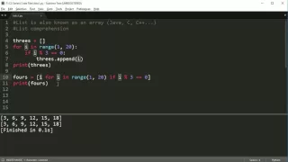 Python Programming Series Lists 8 List comprehension
