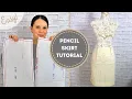 How to draft a pencil skirt - just 3 measurements with simple steps