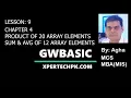 10 class computer chapter 4 Exercise programs Practical of GW BASIC array product sum and average