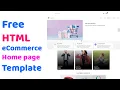 Free eCommerce Home page Template Quickcode UI Tutorial