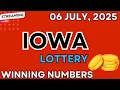 Iowa Midday Lottery Results For - 06 Jul 2025