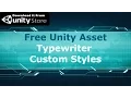 Typewriter GUI Text Unity Asset Free