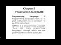 Chapter 9 Introduction to QBasic