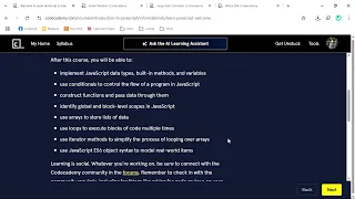 Learn JavaScript with Me in 15 Minutes Codecademy Module 1 Introduction Part 1