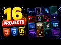 HTML CSS JS projects Beginner 16 projects using HTML CSS and JavaScript