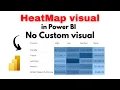 How To Create HeatMap in Power BI Without using any Custom visual