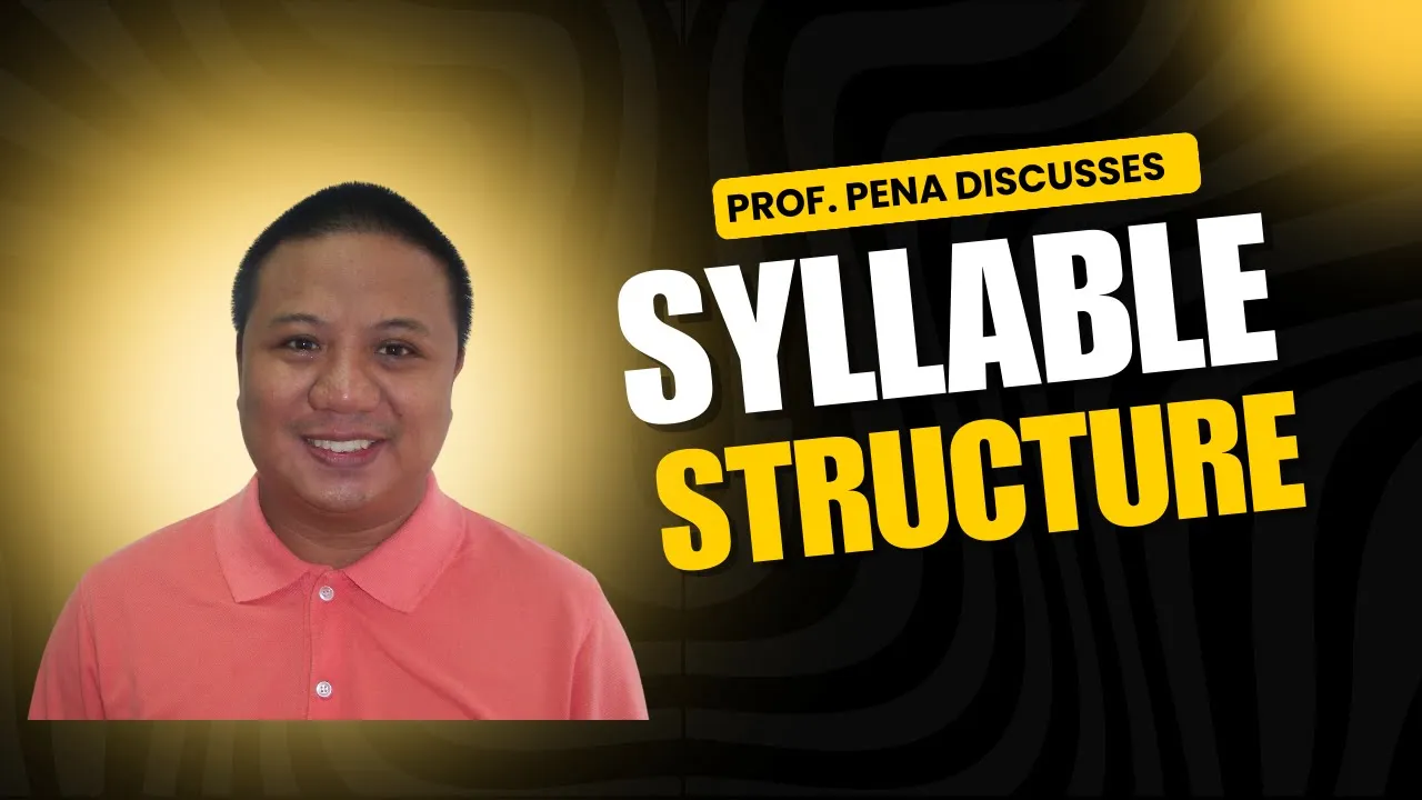 Prof. Pena discusses syllable structure