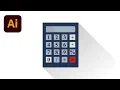 CALCULATOR FLAT DESIGN Adobe illustrator Tutorial