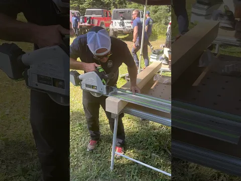 Cutting tenons in the mountains with the new @festool-canada TSC 55 KSEB cordless track saw