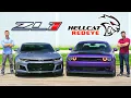 2019 Dodge Hellcat Redeye vs Chevrolet Camaro ZL1 Horsepower Wars