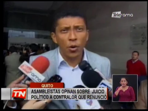 Asambleístas opinan sobre juicio político a contralor que renunció