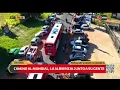 The Albirroja, with their fans heading to the Defensores