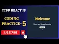 Welcome App Coding Practice 5 REACT JS NxtWave CCBP 4 0