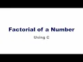 C Program Factorial of a Number KTU S2 EST 102 Programming in C
