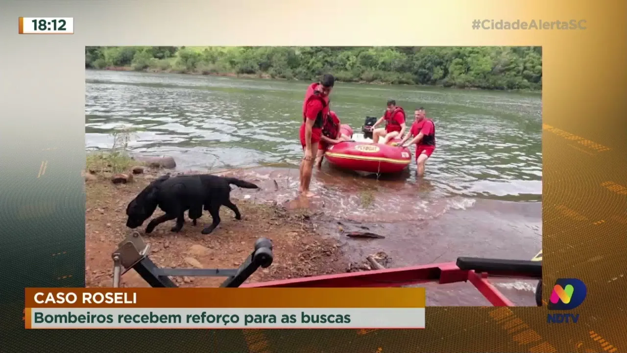 Bombeiros recebem reforço para as buscas do corpo de Roseli