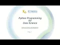 Python Programming for Data Science Data Structures - List Tuple Dictionary Set Mutable Object