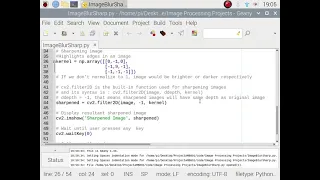 Image processing Using Python 3 Image Blurrring and Sharpening
