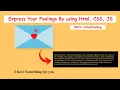 Express Feelings In Unique Way Love Letter Using Html CSS CSS Text Effect untold - coding
