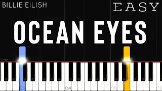 billie eilish ocean eyes easy piano tutorial