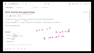 3210 Find the Encrypted String Cyclic string