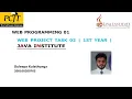 Web Programming Task 2 1st Year Java Institute