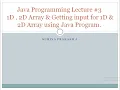 Java Programming Lecture 3