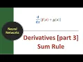 Lecture Derivatives Part 3 Sum Rule
