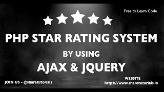 PHP Star Rating Sharetutorials
