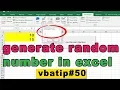 how to generate a random number in excel vba - open code