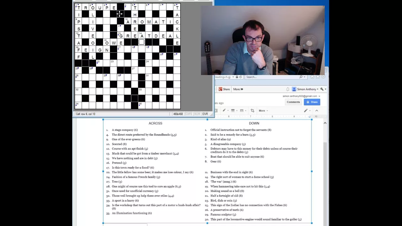 The Bletchley Park entrance exam:  Simon's attempt