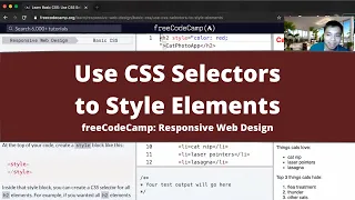 Use CSS Selectors to Style Elements Basic CSS freeCodeCamp tutorial