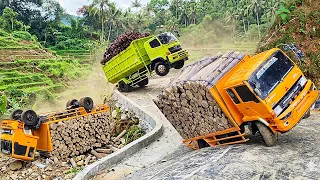 truck terguling truk hino 500 engkel bikin panik truk fuso 220ps gagal nanjak truk oleng rc handmade