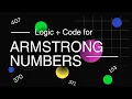 Generate Armstrong Numbers from 1 to 500