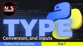 Python Input Type Conversion character code Values Python for Everyone Day7