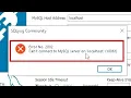 Error No 2002 Can t connect to MySQL server on localhost 10061 Error No 2002 Can t connect
