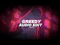 Download Lagu greedy (tiktok version/sped up) || tate mcrae [edit audio]
