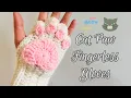Crochet Cat Paw Fingerless Gloves