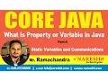 What is Property or Variable in Java Part 4 Core Java Tutorial Mr Ramachandra