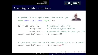 Sequential models in keras