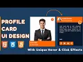 Bootstrap Card Design Profile Card Design in HTML CSS JS Bootstrap 5 Card Card Animation CSS