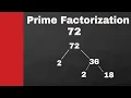 Prime factorization of 72