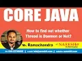 How to find out whether Thread is Daemon or Not Core Java Tutorial by Mr Ramachandra