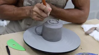 PINCH POT Como Fazer Uma Caneca De Cerâmica | How To Make A Ceramic Mug With Handle
