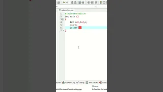 subtract two no in C language