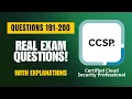 ISC2 CCSP Real Exam Questions 2026 Q191 200 With Explanations