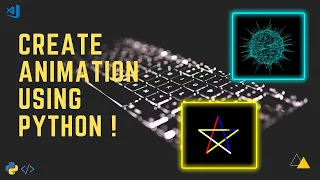 How to Create Animation Using Python Virus and Colorful Star Animation VSCode Turtle Graphic