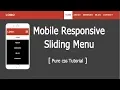 Media queries Responsive Sliding Menu Navigation Bar with HTML CSS and jquery